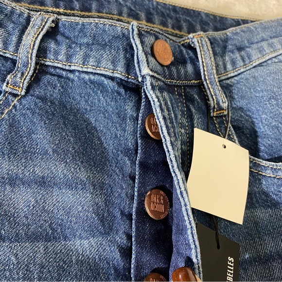 OAK & ACORN Ninety Three Mid Loose Patch Jeans Dark Straight - Picture 7 of 8